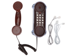 Telefone de Parede Telefone Fixo com Fio de Estilo Retrô Europeu EOOCOO (com Luz, Mudo de Toque Único)