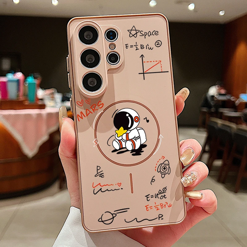 Capa Magnética Para Celular Samsung Galaxy S26 Com Estampa De Astronauta