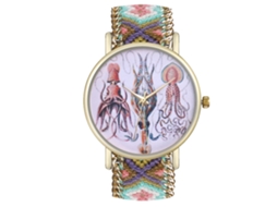 Relógio de Pulso de Quartzo com Pulseira de Lã Design Minimalista Elegante e Confortável
