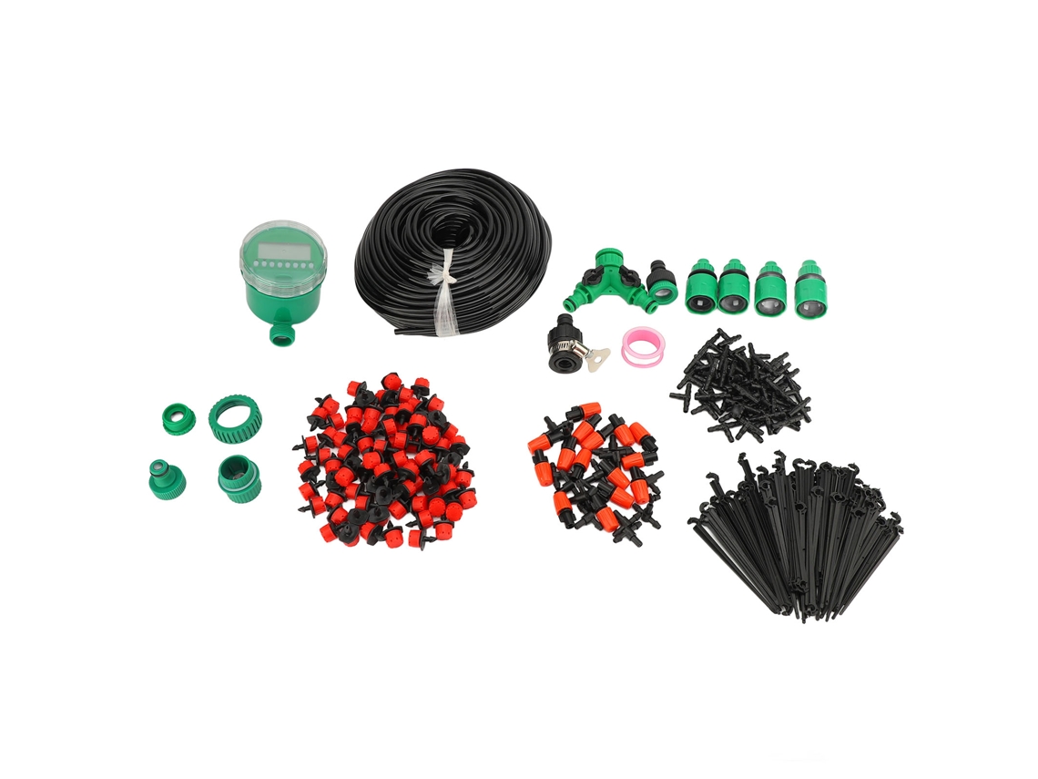 Kit De Irrigação Por Gotejamento Micro Ajustável Com Timer Para Estufa Other