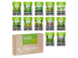 Pacote Microgreens (Babyleaf Microleaf) - 12 Tipos - ORGANIFER