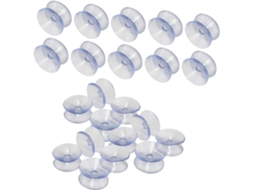 Villcase Conjunto De 50-ventosas Silicone Transparentes Dupla Face 20mm Antiderrapantes Para Vidro, Decoração E Móveis