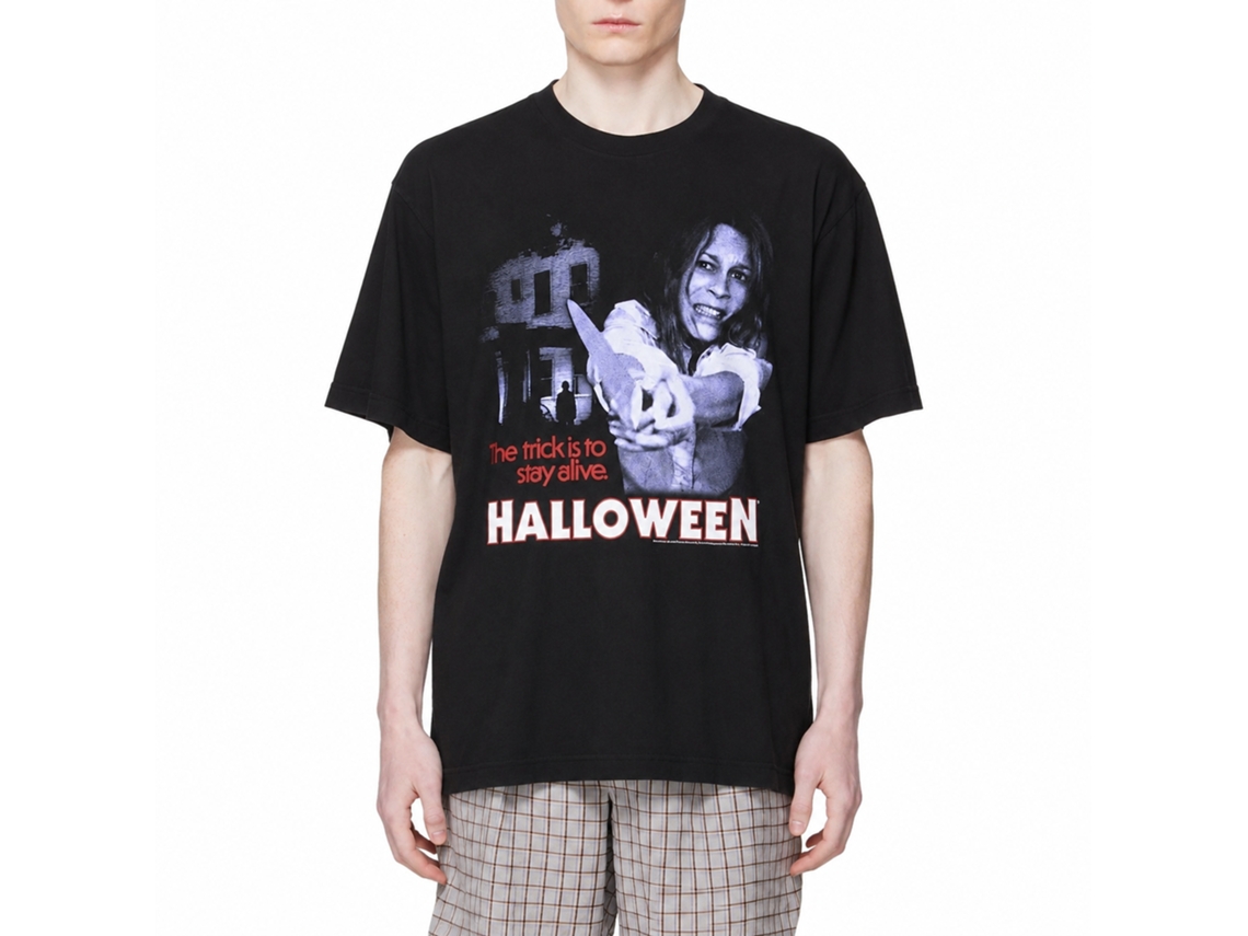 Rockinstone Halloween Stayin Alive Black Adult T-shirt Size:s