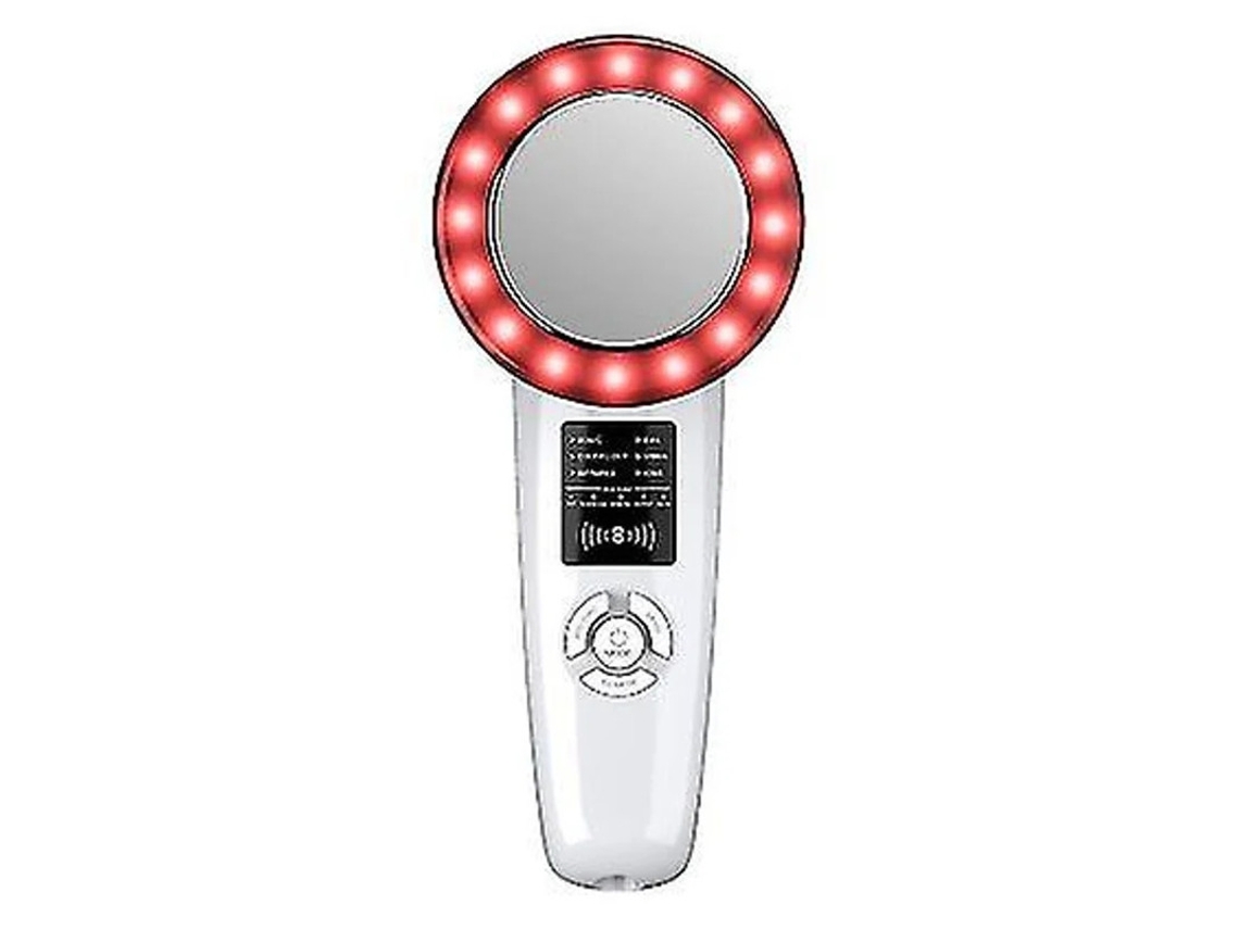 Máquina de Cavitação Máquina de Aperto Ultra-Sônico Da Pele Vibrador Ems Vermelho Azul Led Massageador Portátilbranco YIZHOOD