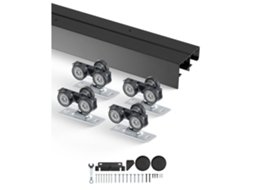 Conjunto De Trilhos E Guias Para Portas De Correr Em Alumínio 1219 Mm Tekmaquinas