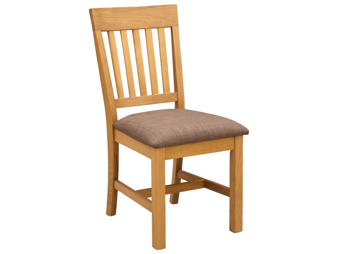 Conjunto 2 Cadeira De Jantar Vidaxl Cinzento Madeira De Carvalho Maciça (45 X 59 X 92 Cm)