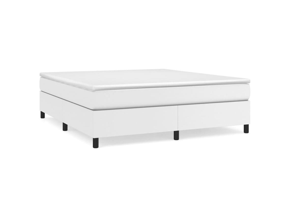 Box Spring Bed Frame, Box Spring Bed Frames Vidaxl Branco Couro Artificial (180 X 200 Cm)