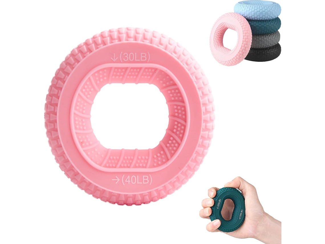 Treinador De Força Preensão, Em Silicone, Ajustável, Para Mãos, Dedos E Antebraços 20-80 Libras, Ideal Para Escalada