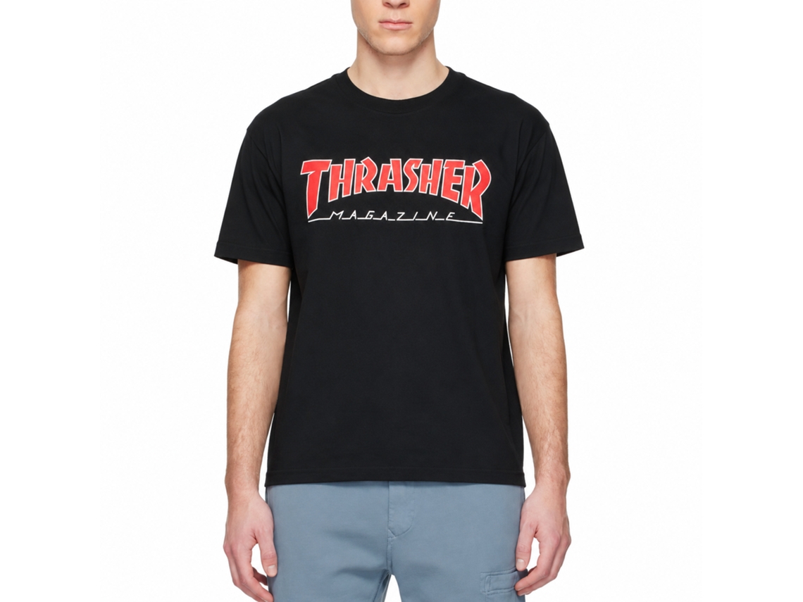 Thrasher Outlined Mag Logo T-shirt Black Usa Unisex Adults Size:xxxl