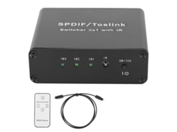 Conmutador Spdif/toslink 3 En 1 Con Control Remoto, 3 Entradas, 1 Salida, Compatible Con Lpcm2.0 Dts Dolby ac3