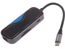 Estação De Acoplamento Usb Tipo C 6 Em 1, Leitor Cartão Usb,