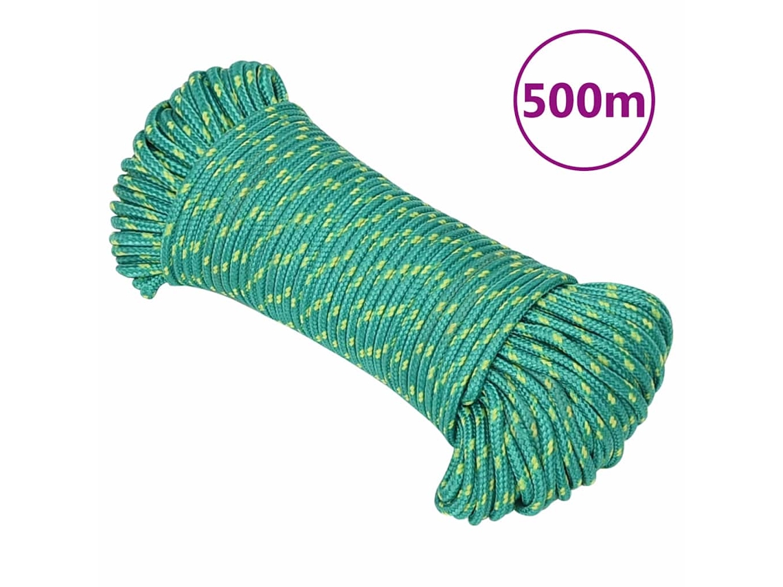 Vidaxl Corda De Barco 4 Mm 500 M Polipropileno Verde