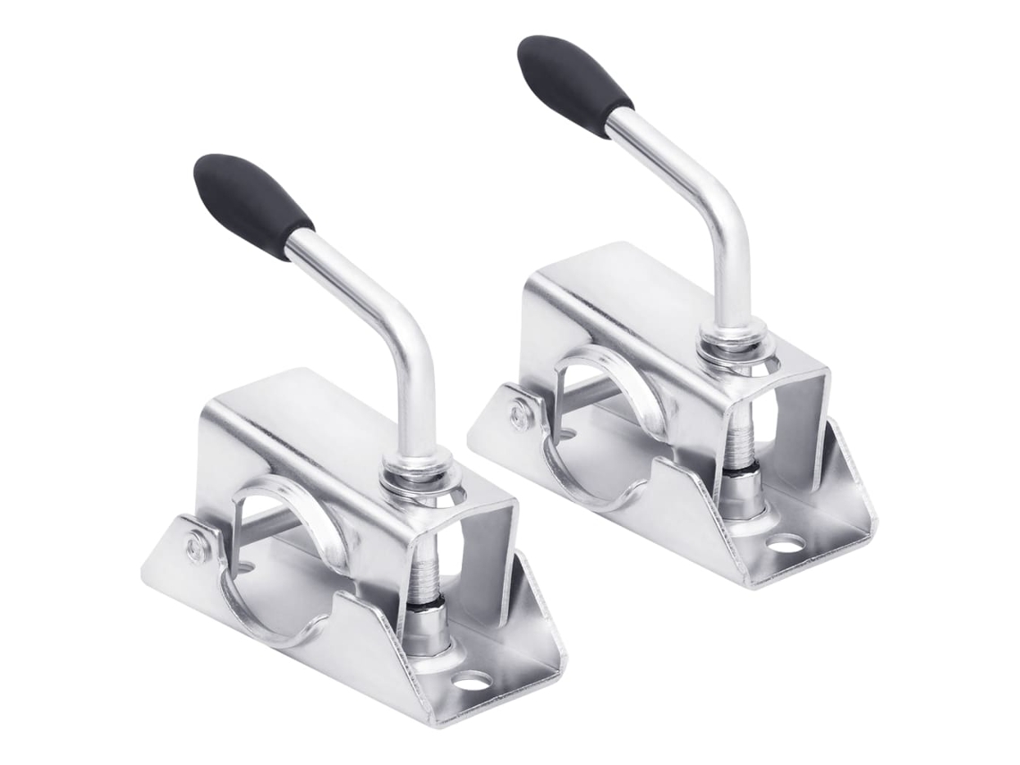 Vidaxl Braçadeiras De Roda Jóquei 2 Pcs 13,5x6,5x14 Cm Aço Galvanizado