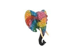 Elefante Decorativo de Parede em Resina, 61,5 X 20 X 67 Cm ALEXANDRA HOUSE LIVING