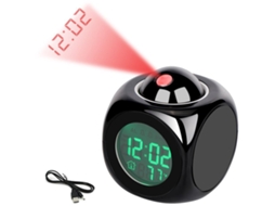 Relógio Despertador com Projeção Led, Voz, Temperatura ZYBLSSBB