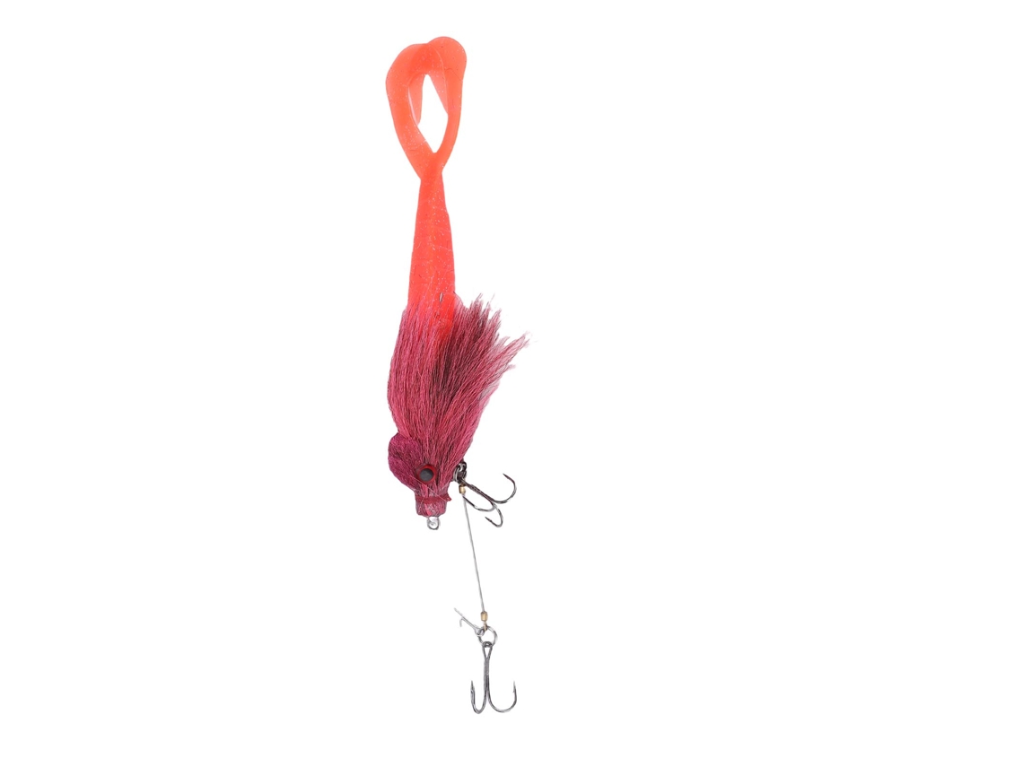 Lure Bait,, Deep-sea Fishing, Pink Forked Tail Soft Bait, Feathered Mouse