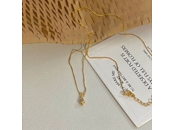 Colar com Pingente de Concha em Prata de Lei 925 com Diamantes Brilhantes, Modelo Ocean Sound, Pequeno, Requintado e Elegante. MDUG