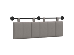 Conjunto 1 Cabeceira Suspensa Vidaxl Castanho-acinzentado Veludo (130 X 55 X 5 Cm)