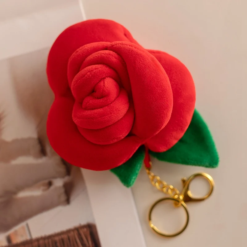 Mini Brinquedo de Pelúcia de 8cm com Rosas Coloridas MDUG (vermelho 8cm)