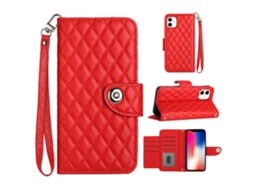 Capa Para Iphone 11 Pele Sintética Vermelho