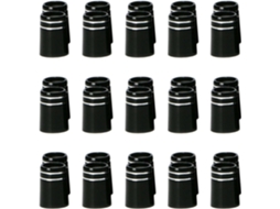 Conjunto de 30 Ponteiras de Golfe Cromadas com Anel Duplo SFUSHOS