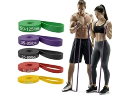 Conjunto De 5 Bandas De Resistência – Bandas Fitness – Para Treino E Fisioterapia – Unissexo