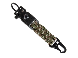 Chaveiro de Paracord 7 Núcleos com Bússola, Isqueiro e Apito, Acessório de Sobrevivência para Acampar Ao Ar Livre, Durável, Utilização Mult STELASPLEN