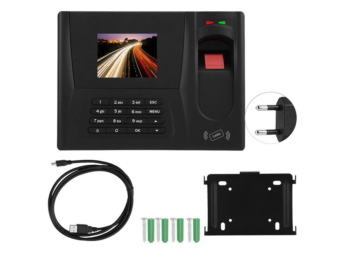 Zdc20 Máquina De Ponto Tft Tcp/ip De 2,8 Polegadas Com Impressão Digital, Senha E Leitura De Cartão