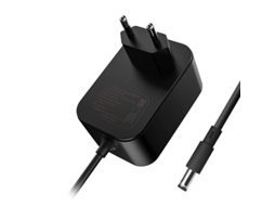 Adaptador de energia 12V 3A (preto), conector CC com certificação CE europeia de 5,5 x 2,1 mm.