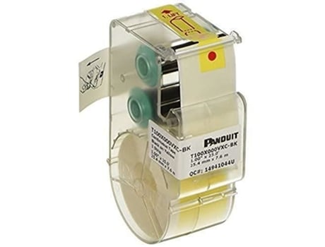PANDUIT T100X000Vxc-Bk P1 Etiqueta de Fita Contínua Cassete Vinil Amarelo