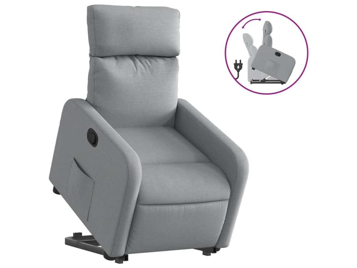 Stand Up Recliner Chair, Stand Up Recliner Chairs Vidaxl Cinzeto Tecido