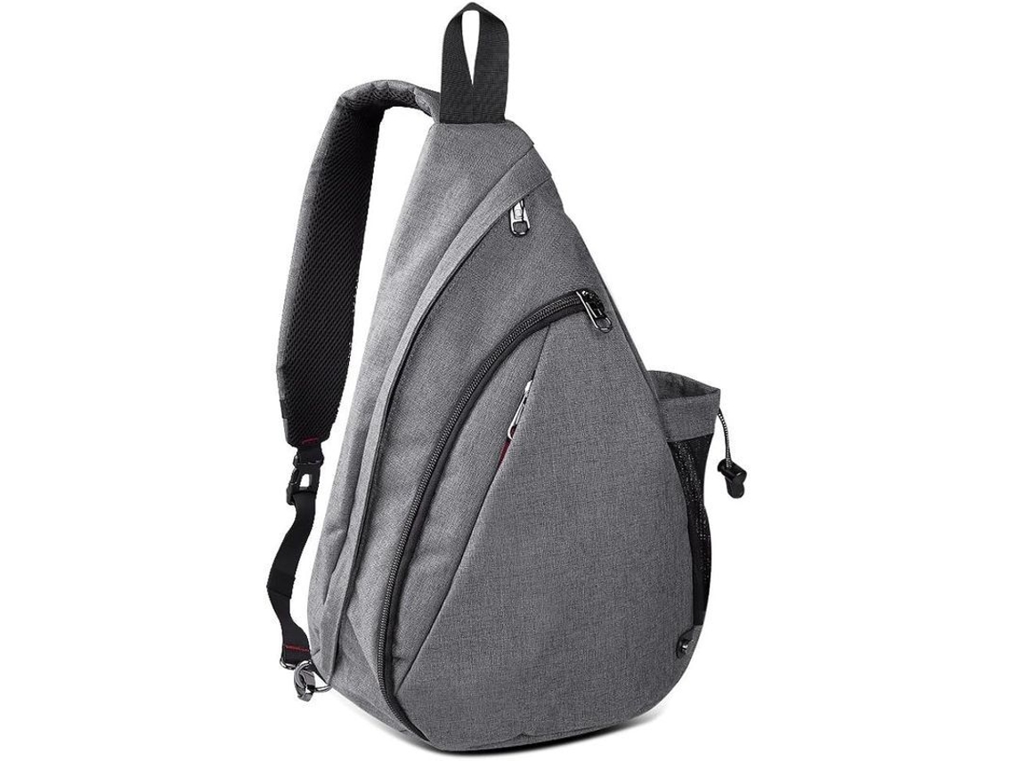 Mochila transversal 2026 para homens e mulheres, ideal para uso urbano, viagens e atividades ao ar livre, com bolso antifurto e porta-copos.