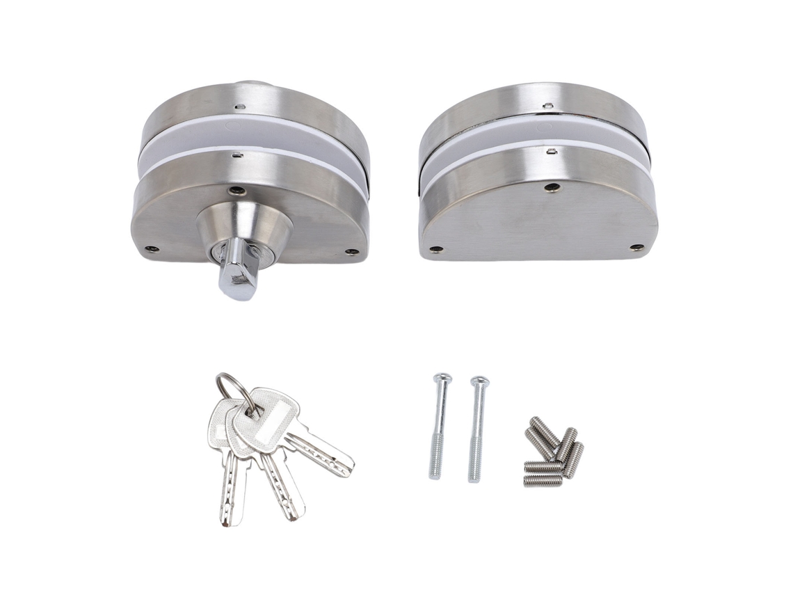 Fechadura Para Porta De Vidro (sem Furos, Compatível Com Vidro De 10 A 12 Mm)