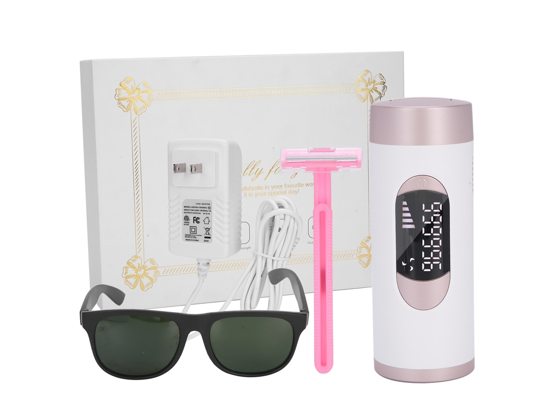 Máquina De Depilação A Laser Painless 5 Gears Remoção De Cabelo Corporal Total 110-240v Plug Us Branco