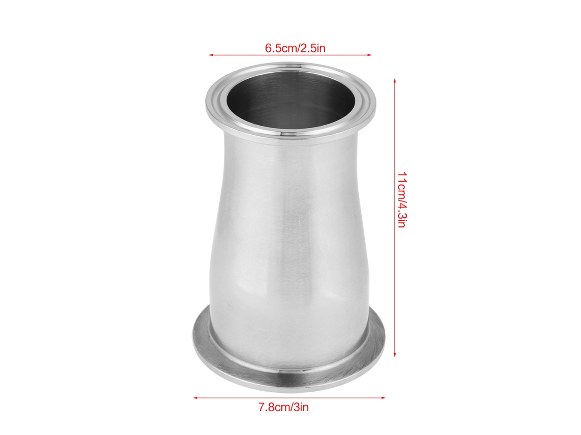Conector Redutor Concentrico Inox 63x51mm