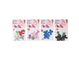 Rebe - Conjunto de 4 adesivos decorativos para unhas com flores secas - 02