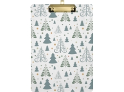 Prancheta em Acrílico Formato de Árvore Natal para Meninas Treinadora Softball Grande 31,8 X 22,9 0,3 Cm