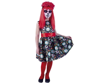 Fato de Menina  Guadalupe Do Dia Dos Mortos (Tam: 5 a 7 anos)