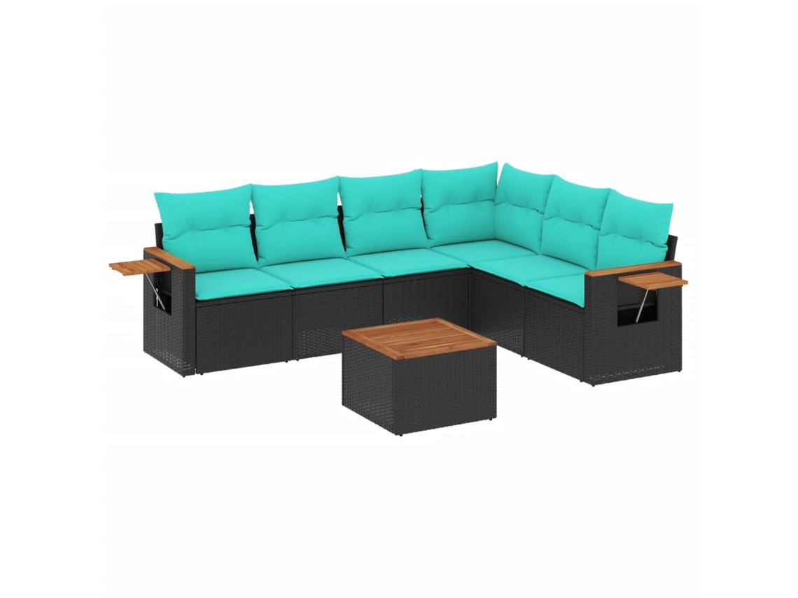Garden Sofa Set, Garden Sofa Sets Vidaxl Preto Rattan / Vime (n/a)