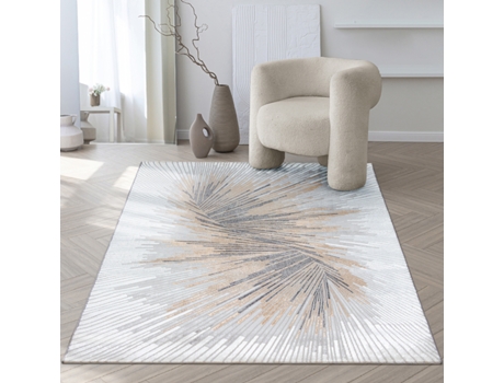 Tapete Mila Brilhante Abstrato Design, Cinzento, 240 X 340 Cm