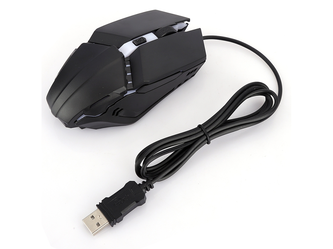 Rato com Fio LAXISCREED Led de Sete Cores Design Ergonômico 4d | LAXISCREED