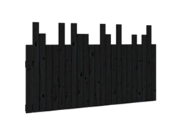 Cabeceira de Parede MAISON EXCLUSIVE em Madeira de Pinho Maciça Preto (146,5x3x80 cm)