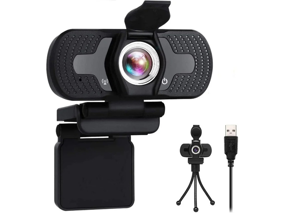 Pc Webcam Com Microfone 1080p Full Hd Web Cam Tampa E Tripé Streaming Webcams Plug And Play Câmera Usb Sem Drive Para Computadores Laptop Yizhood