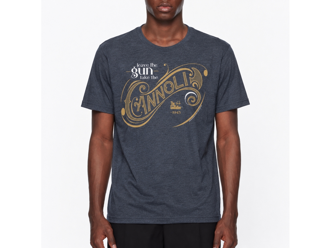 Rockinstone Godfather Take The Cannoli Heather Navy Adult T-shirt Size:l