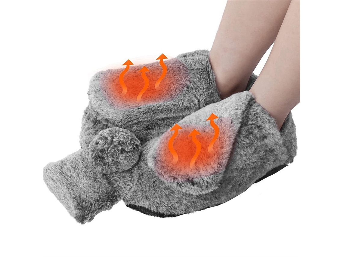 Bolsa De Água Quente Para Aquecer Os Pés E As Mãos, Com Capa De Lã Macia, Unissex.