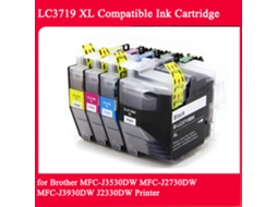 1set-cartucho De Tinta Completo Compatível Com Lc3719 3719xl Com Tinta Para Impressora Brother Mfc-j3530dw Mfc-j2730dw Mfc-j3930dw J2330dw