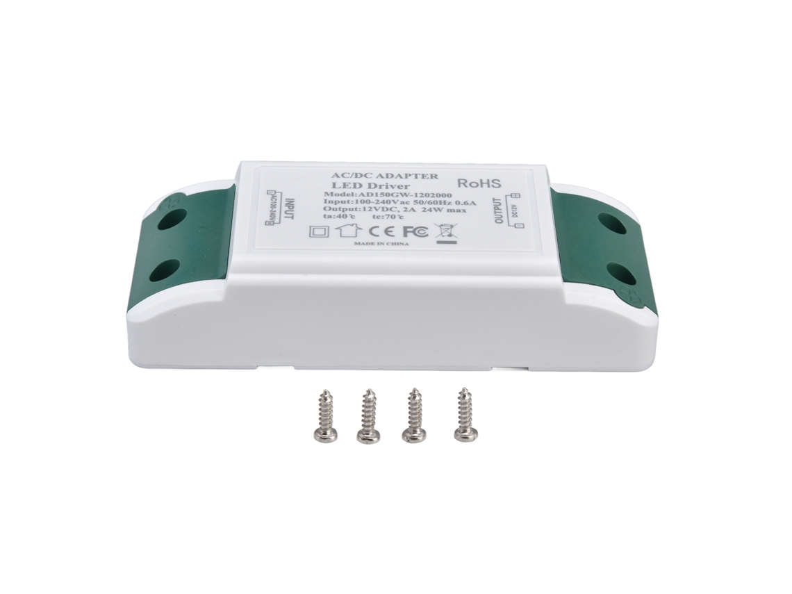 2026 driver Led 12v Cc 24w 2a Transformador de Energia para Fitas Led e Lâmpadas de Gabinete Ac100 240v