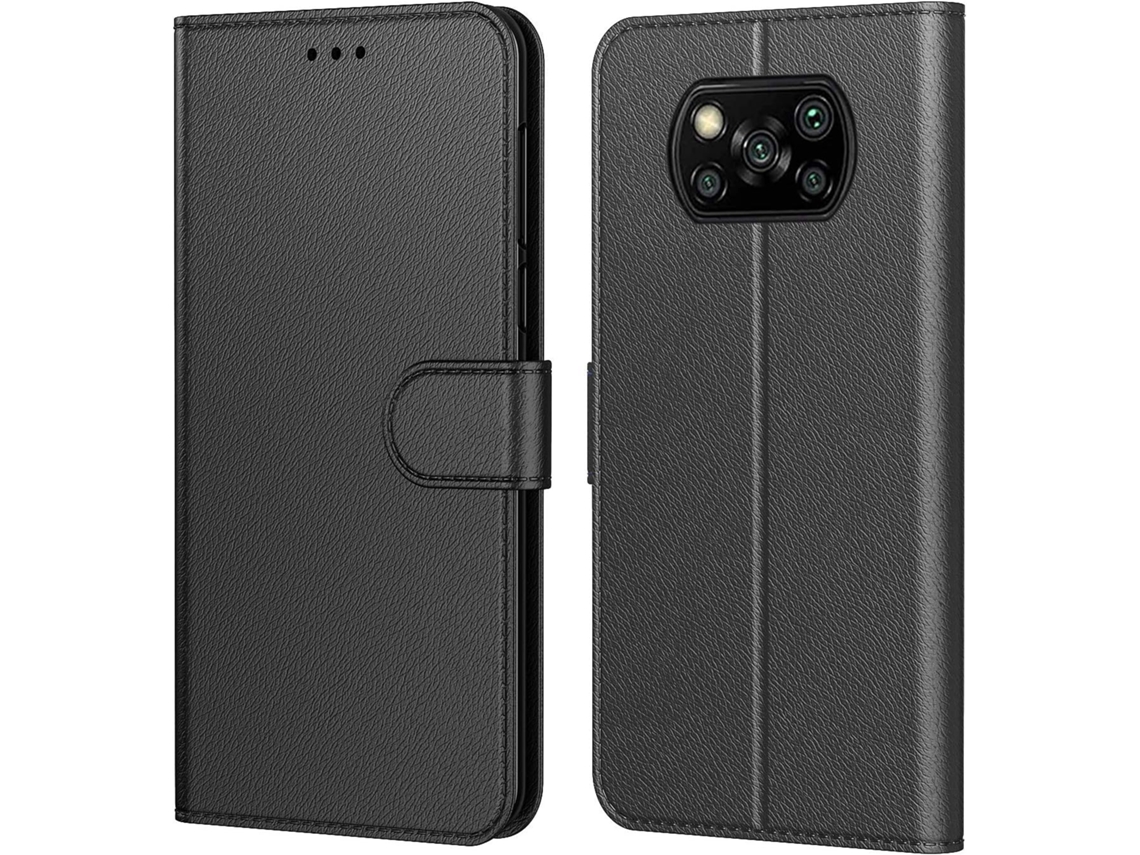 Capa Nfc Fecho Vídeo Para Xiaomi Xiaomi Poco X3 Pro/poco X3 Nfc/poco X3 Hongwe. Pele Sintética Magnética Com Porta-cartões