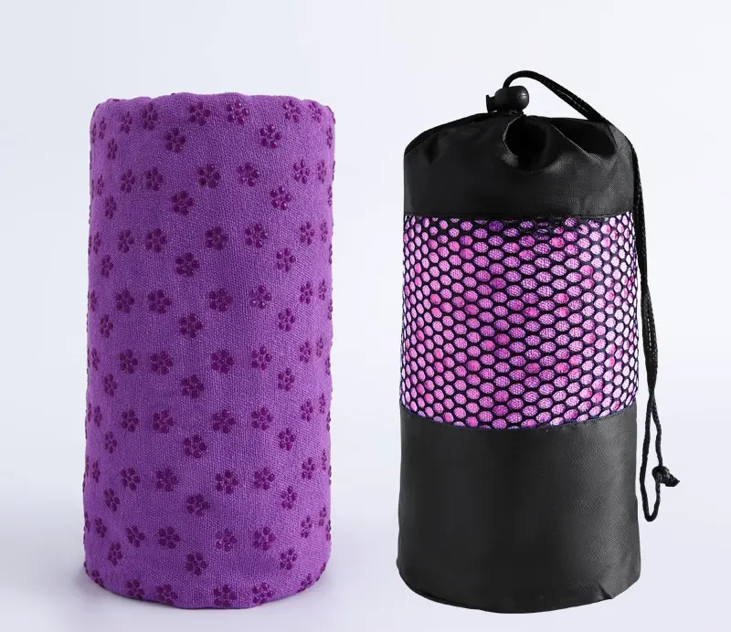 Toalha De Viagem Leve, Absorvente E De Secagem Rápida, Em Microfibra Com Estampa De Pata Roxa Escura, Tamanho: 183x63cm