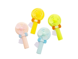 Ventilador de bolso BRILVIBERA, recarregável, com design diamante, 1800mAh
